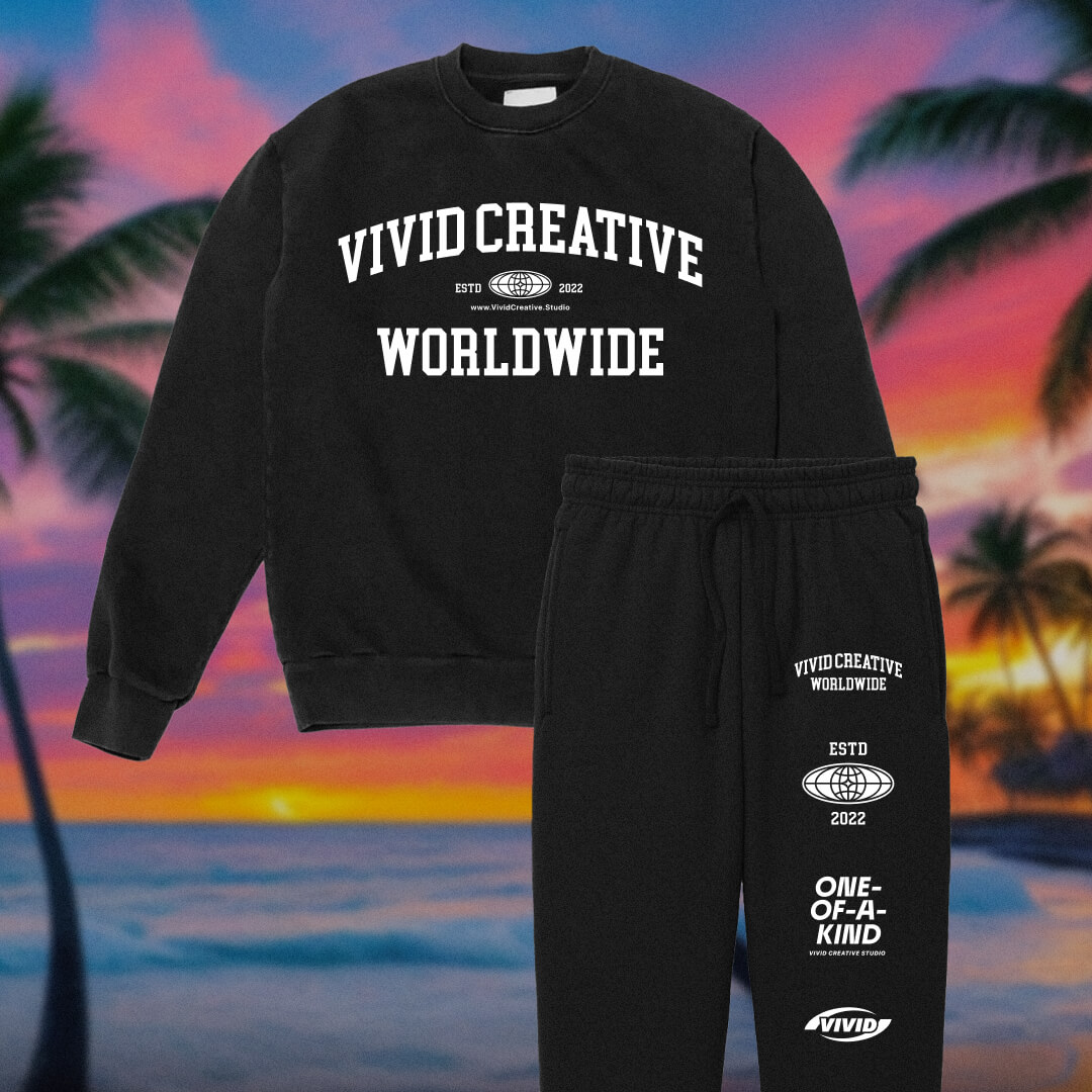 Worldwide Sweatsuit - Black | Vivid Creative Studio